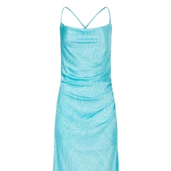Slate & Willow Aqua Slip Dress - Picture 4 of 12